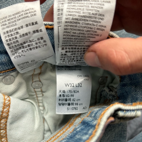 Levi's Strauss 511 Slim Fit Jeans Mens Size 32 x 32 W32 32L Zip Fly Red Tab A10 - Picture 7 of 11